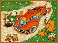 детский Красная машинка 532