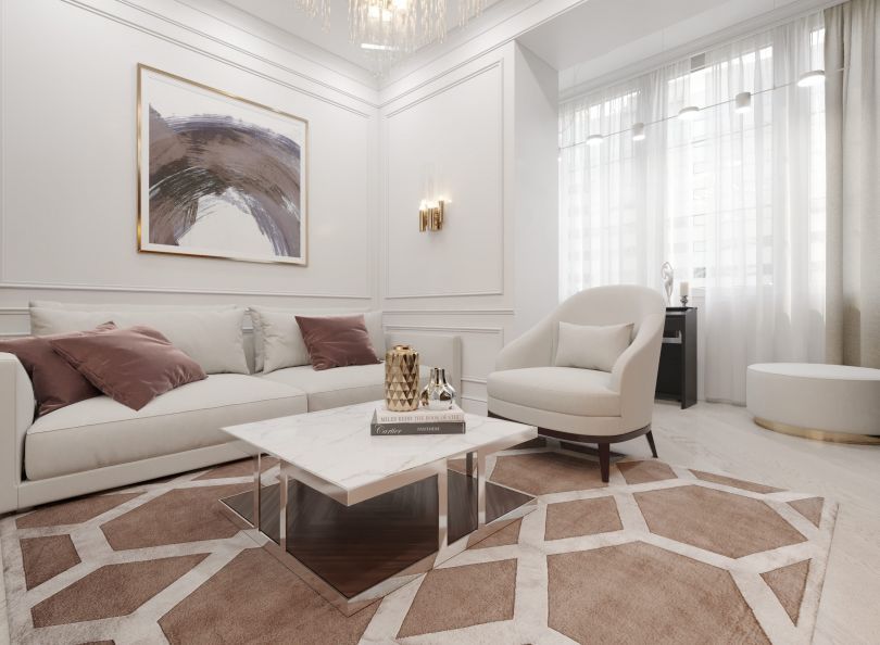 Бежевый ковер