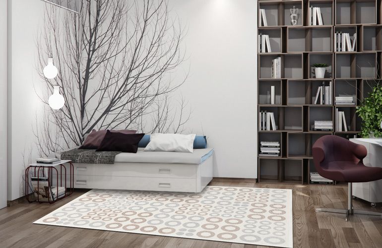 Белый ковер