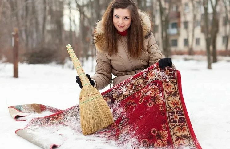 Чистка ковра без пылесоса
