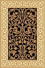 Ковер IZMIR D719 BLACK-YELLOW