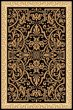 Ковер IZMIR D718 BLACK-YELLOW