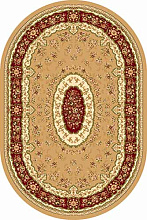Ковер VALENCIA D069 BEIGE-RED Овал