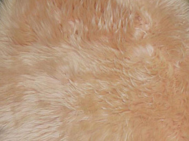 Ковер-накидка из натуральной овчины двухшкурная РОЗОВАЯ 02SS 6000