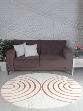 Ковер RABBIT CARVING PX4005 CREAM / TERRA Круг