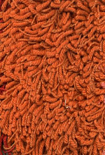 Ковер Шегги акрил B8 оранж ОВАЛ 