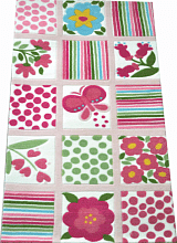 Ковер  детский AMIGO Бело-розовый 