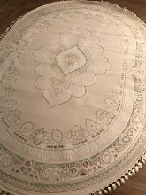 HUNKAR 7928 BEYAZ / BEYAZ Овал