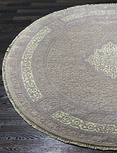 Ковер Индия шерсть шелк 14x14 867 LR.PURPLE / IVORY Круг