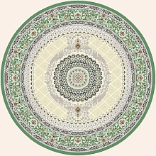 Ковер Amira 4836A D.Blue-L.Grey (зелёный) Круг