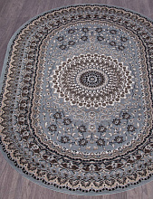Ковер SIERRA D504 BLUE-BROWN 2 Овал