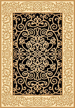 Ковер IZMIR D469 BLACK-BEIGE 2