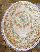 Ковер 90 LINE WOOLEN HANDK-KNOTTED A-112 BEIGE Овал