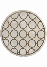 Ковер SARDES TRUVA 08421B BROWN / BROWN Круг