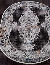 Ковер ERVA 18131 GRAY / BLACK Овал