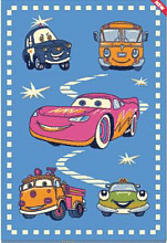 Детский ковер ГОНКИ голубой 