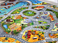 Детский развивающий 3D ковер с дорогами Сказочный Городок у моря 86031