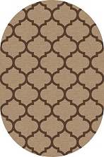 Ковер MEGA CARVING WK d422 DARK BEIGE Овал
