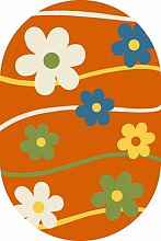 для детей Цветы CRYSTAL 1021 ORANGE ОВАЛ