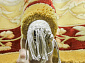 90 LINE WOOLEN HANDK-KNOTTED SHD-3 BEIGE / RED Овал