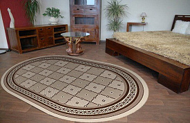 Ковер-циновка NOVARO 919-19 ОВАЛ