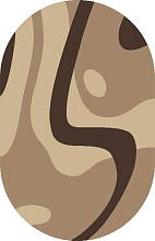 Ковер PLATINUM T619 DARK BEIGE Овал