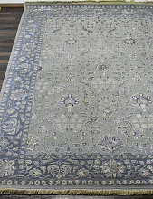 Ковер Индия шерсть шелк 14x14 798A SILVER / BLUE