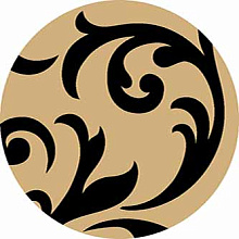 SUNRISE 2 D129 BEIGE-BLACK Круг