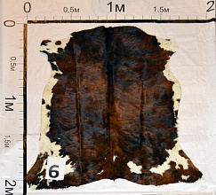 Меховой ковер-шкура ТРИКОЛОР M6