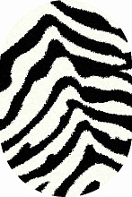 Ковер SHAGGY ULTRA s604 BONE-BLACK Овал