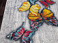 с бабочками RIO C064 GRAY-MULTICOLOR