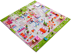 Детский развивающий игровой рельефный 3D ковер Коттеджный домик арт.100Х100