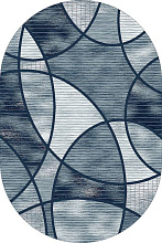 Ковер MEGA CARVING D282 BLUE Овал
