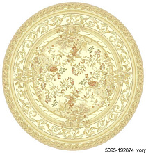 Рельефный ковер из вискозы VENEZIA 5095 192874 ivory  КРУГ