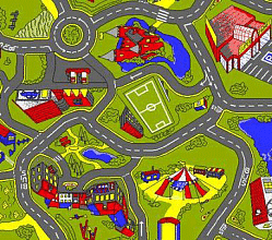 Детский ковер-палас с дорогами Lunapark