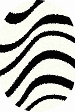 Ковер SHAGGY ULTRA s607 BONE-BLACK Овал