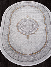 Ковер LISSABON-A SI001D GREY / GREY Овал