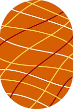 Ковер SUNRISE V852 ORANGE-YELLOW Овал