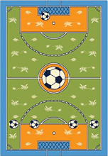 Детский ковер Футбольное поле  зеленый