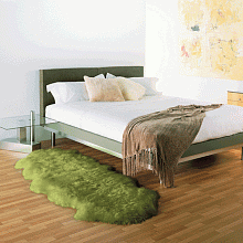 Овчина высокоплотная (накидка/ковер) ДВОЙНАЯ луг