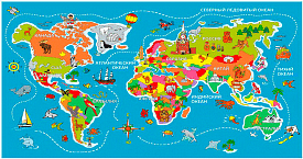 Детский ковер Карта Мира D3VN001 MIX