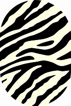 Ковер SUNRISE 2 D130 L.CREAM-BLACK Овал