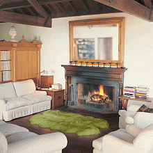 Овчина высокоплотная (накидка/ковер) ЧЕТВЕРНАЯ луг