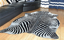 Ковер-шкура ЗЕБРА черно-белая