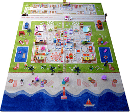 Детский развивающий игровой рельефный 3D ковер Коттеджный домик арт.160Х230