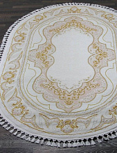 Ковер HUNKAR 08075P PINK / GOLD Овал