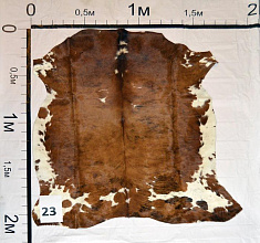 Меховой ковер-шкура ТРИКОЛОР BIG23