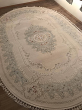 HUNKAR 7926 BEYAZ / BEYAZ Овал