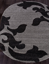 Ковер PLATINUM T620 GRAY-BLACK Овал