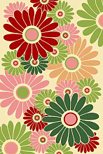 Ковер FLOWER VR10 CREAM-RED